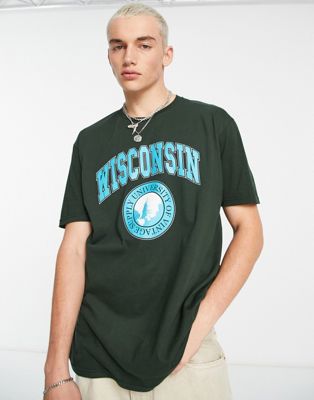 Зеленая футболка Vintage Supply Wisconsin Collegiate Vintage Supply