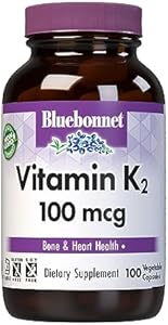 Bluebonnet Vitamin K2 Vegetarian Capsules (Вегетарианские капсулы), 100 Count Bluebonnet