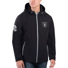 Мужская черная мужская куртка с капюшоном G-III Sports by Carl Banks Las Vegas Raiders Soft Shell на молнии во всю длину In The Style