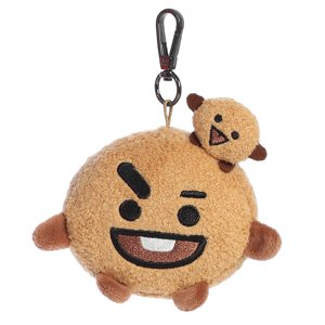 Aurora - Mini Brown BT21 - 4" SHOOKY Keychain - Lovable Stuffed Doll Aurora