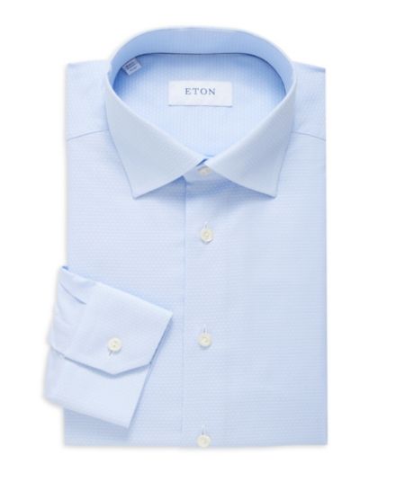 Текстурная классическая рубашка облегающего кроя<br> Eton