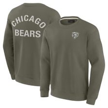 Unisex Fanatics Signature Olive Chicago Bears Super Soft Pullover Crew Sweatshirt Fanatics Signature
