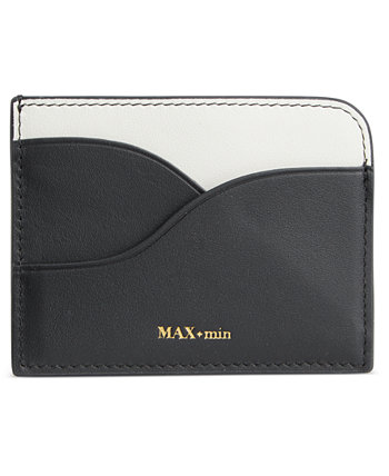Colorblocked Leather Card Holder Max+Min