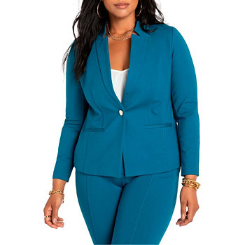 Women's Plus Size The Ultimate Stretch One Button Blazer Eloquii