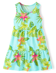 Girls Tropical Tiered Dress The Children`s Place