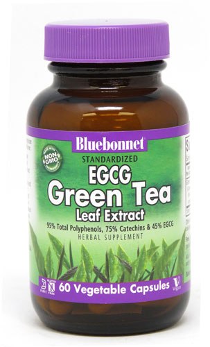 Bluebonnet Nutrition EGCG Экстракт листьев зеленого чая -- 60 Vcaps® Bluebonnet Nutrition