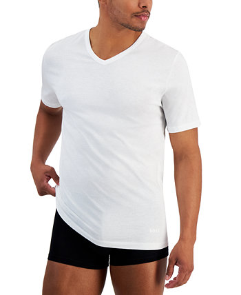 Мужские аутентичные 5 шт. Однотонные хлопковые футболки с v-образным вырезом BOSS