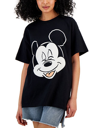 Juniors' Mickey Graphic Face T-Shirt Disney