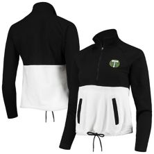 Женская куртка Antigua Black/White Portland Timbers Harbour Raglan Half-Zip Jacket Antigua