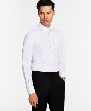 Мужская классическая рубашка Slim Fit с двухсторонней эластичностью и трансформируемыми манжетами, созданная для Macy's Alfani