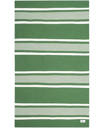 Hanover Stripe LRL2461B Зеленый коврик для улицы размером 4 х 6 футов LAUREN Ralph Lauren