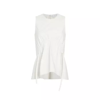 Faux Leather Gathered Cord Top PROENZA SCHOULER WHITE LABEL