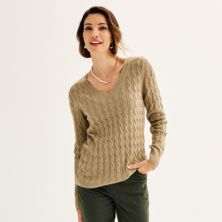 Women's Croft & Barrow® The Extra Soft Cable Knit Sweater Croft & Barrow