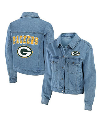 Женская джинсовая куртка на пуговицах Green Bay Packers WEAR by Erin Andrews
