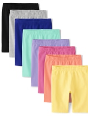 Girls Bike Shorts 8-Pack The Children`s Place