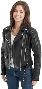 Женская Кожаная куртка и косуха LY VAREY LIN PU Slim Short Biker Coat LY VAREY LIN