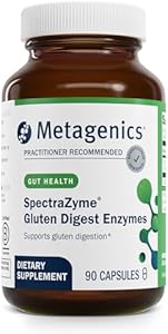 Metagenics SpectraZyme Gluten Digest Enzymes - Digestive Enzyme - Help Digest Wheat, Barley & Rye Grains* - Gut Health Supplement* - Non-GMO, Gluten-Free & Vegetarian - 40 Capsules Metagenics