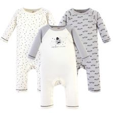 Touched by Nature Baby Boy Organic Cotton Coveralls 3pk, Mr. Moon Touched by Nature