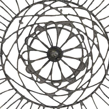 Декор для круглой стены из белого и серого металла — набор из 3 штук: 14–18–20 дюймов. GINGER AND BIRCH STUDIO
