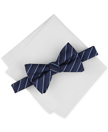 Мужской комплект с галстуком-бабочкой и нагрудным платком в полоску Vinton, созданный для Macy's Alfani