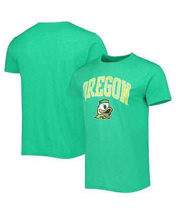 Мужская футболка Hither Kelly Green Oregon Ducks 1965 Arch Victory Falls Tri-Blend League Collegiate Wear