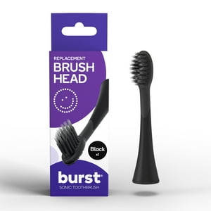 Burst Sonic Electric Toothbrush Replacement Head, Black, 1 Count Burst