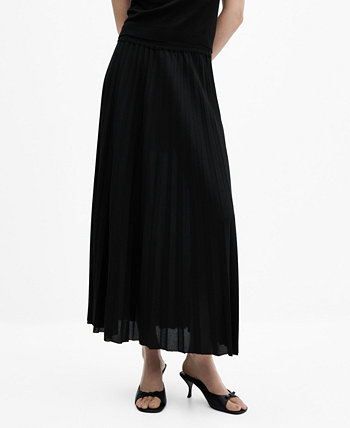 Женская длинная юбка со складками MANGO