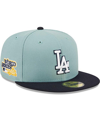 Мужская светло-синяя, темно-синяя шляпа Los Angeles Dodgers Beach Kiss 59FIFTY. New Era