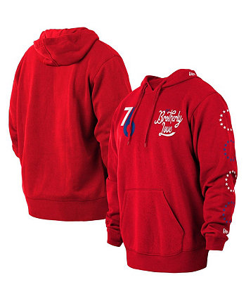 Мужской красный пуловер с капюшоном Philadelphia 76ers 2022/23 City Edition Big and Tall New Era