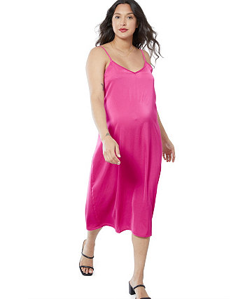 Женское атласное платье-комбинация для беременных Ingrid + Isabel
