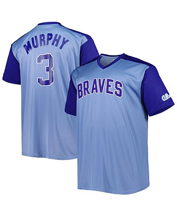 Мужская футболка Dale Murphy Blue, Royal Atlanta Braves Cooperstown Collection Big and Tall Replica Player Profile