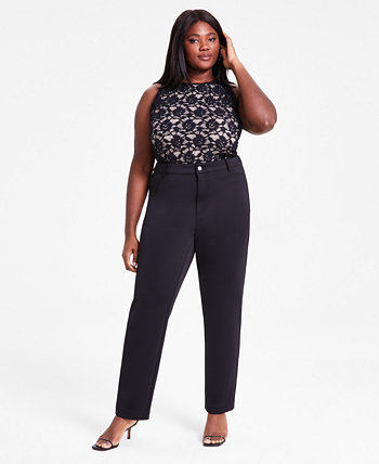 Plus Size Scuba-Knit Trousers, Exclusively at Macy's Bar III