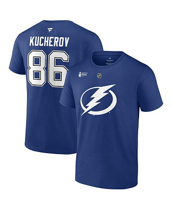 Men's Nikita Kucherov Blue Tampa Bay Lightning 2022 Stanley Cup Final Authentic Stack Name and Number T-shirt Fanatics
