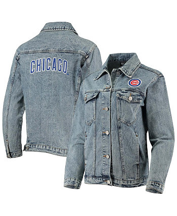Женская джинсовая куртка на пуговицах Chicago Cubs Team с нашивкой The Wild Collective