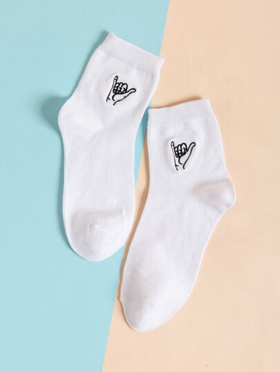 Мужские носки с вышивкой YU&MA1268 SOCKS Store