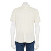 Мужская Футболка SONOMA Short Sleeve Perfect Length Button Down Shirt SONOMA