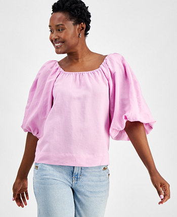 Women's Balloon-Sleeve Top, Created for Macy's On 34th