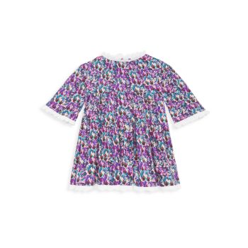 Little Girl's &amp; Girl's Floral Three-Quarter-Sleeved Dress Kika Vargas