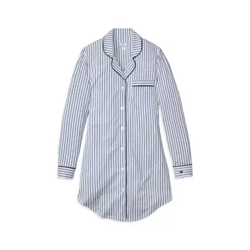 Striped Cotton Pajama Shirt Petite Plume