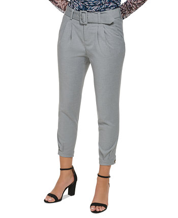 Женские плиссированные брюки до щиколотки с поясом DKNY
