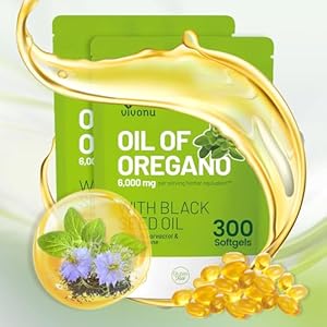 Oil of Oregano Softgels (Мягкие капсулы) | 6000mg Oregano Oil with 200mg Black Seed Oil Capsules (Капсулы) | Organic Oregano Oil Extract | Natural Antioxidants Fitness | Non-GMO | Gluten Free Formula VivoNu