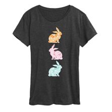 Женская футболка с рисунком кроликов и рисунком кроликов Licensed Character