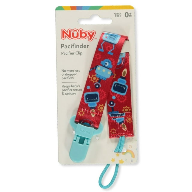 Nuby Baby Pacifinder Pacifier Clip - light blue/multi, one size NUBY