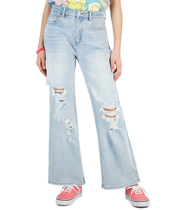 Расклешенные джинсы Crave Fame Juniors с потертостями в стиле 90-х Almost Famous