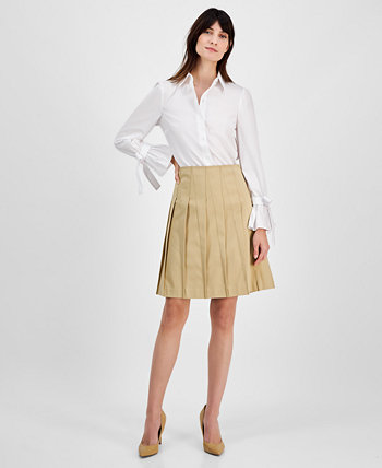 Women's Pleated Knee-Length Skirt Anne Klein