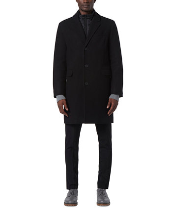 Мужское узкое пальто из шерсти Sheffield Melton с нагрудником внутри Marc New York