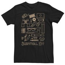 Big & Tall Survival Kit Graphic Tee Unbranded