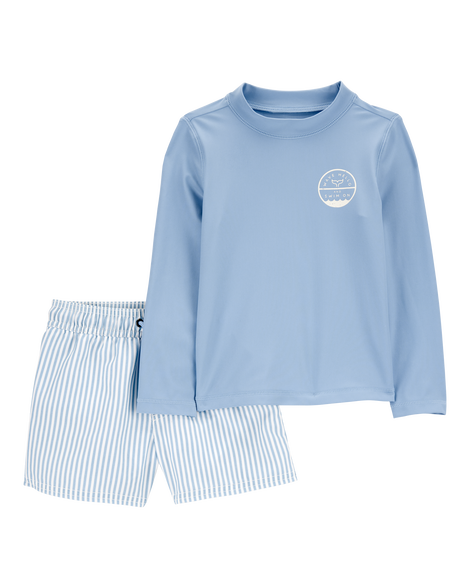 Baby Whale Rashguard Set - Blue Carter's