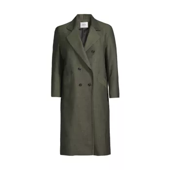 Двубортное пальто с узором «в елочку» Baacal, Plus Size