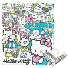 Sanrio Hello Kitty Bustling Town Silky Touch Throw Blanket Licensed Character
